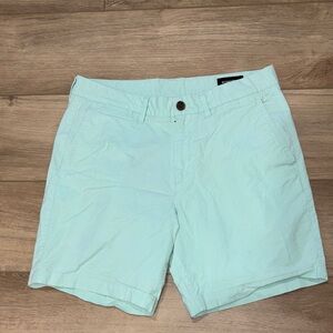 Bonobos Mint Green standard fit Flat Front chino Shorts size 32”